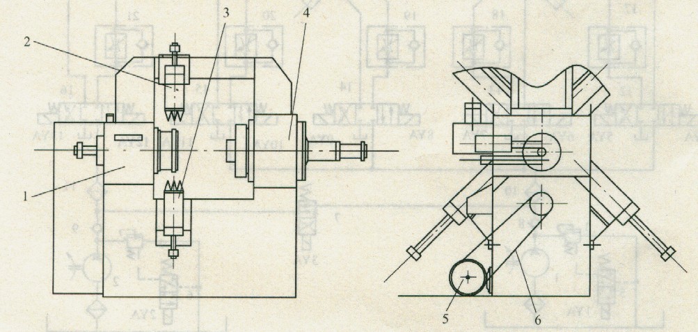 旋壓機(jī)主機(jī)結(jié)構(gòu)示意圖