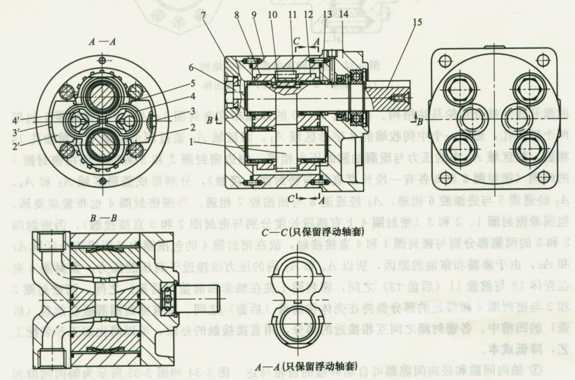 軸向間隙和徑向間隙都可自動補償?shù)凝X輪馬達結(jié)構(gòu)