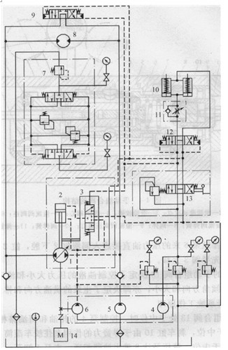 K650車裝液壓鉆機的液壓起升系統(tǒng)原理圖