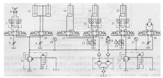 機械手電液伺服控制系統(tǒng)原理圖