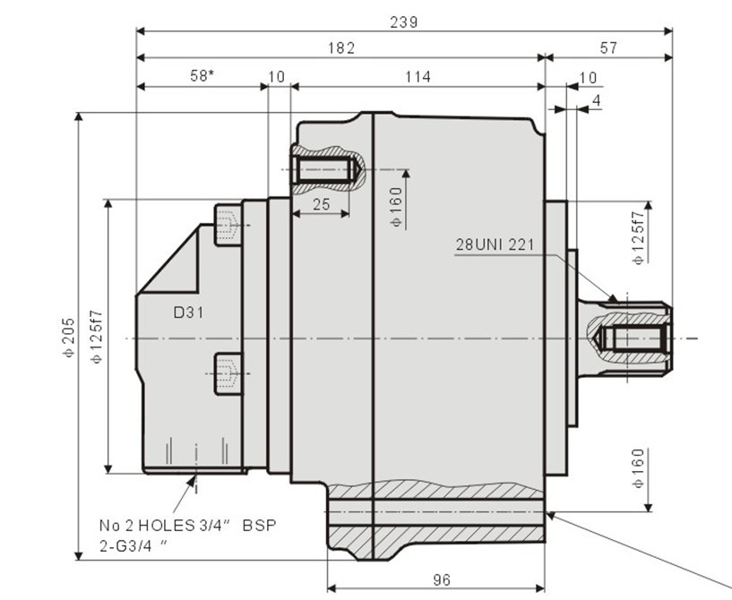 AKS05擺缸液壓馬達尺寸