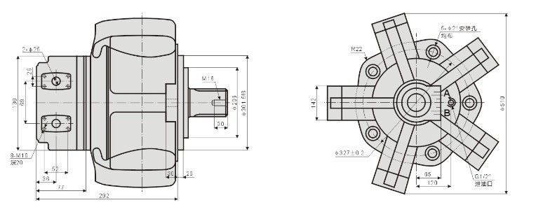YLM16外五星液壓馬達(dá)